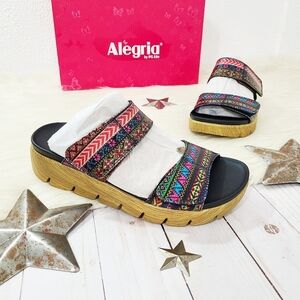 Alegria Lena sandals Pow Wow glitter tribal geometric pattern size 36 NEW NIB